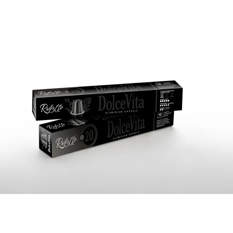 Capsule aluminium compatible Nespresso® café Ristretto